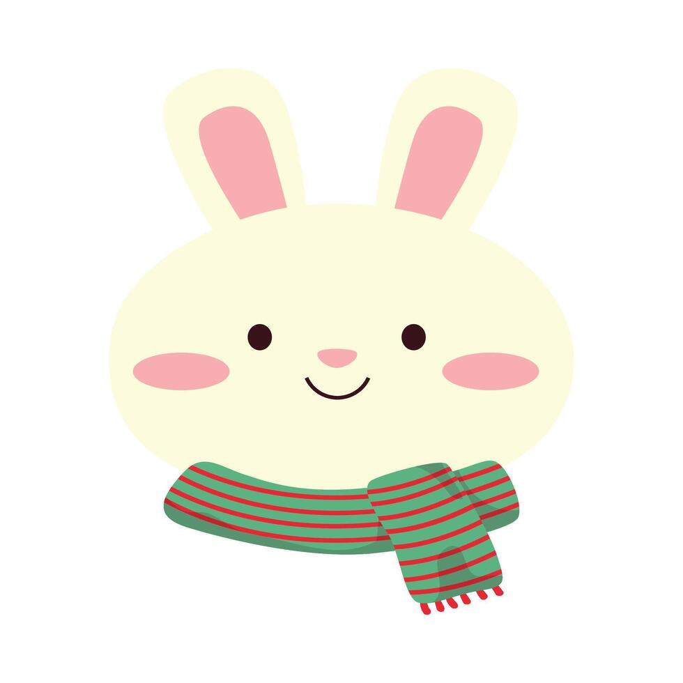 Winter Animal Set Rabbit vector