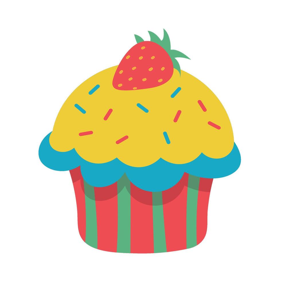 Cupcake Set Collection vector