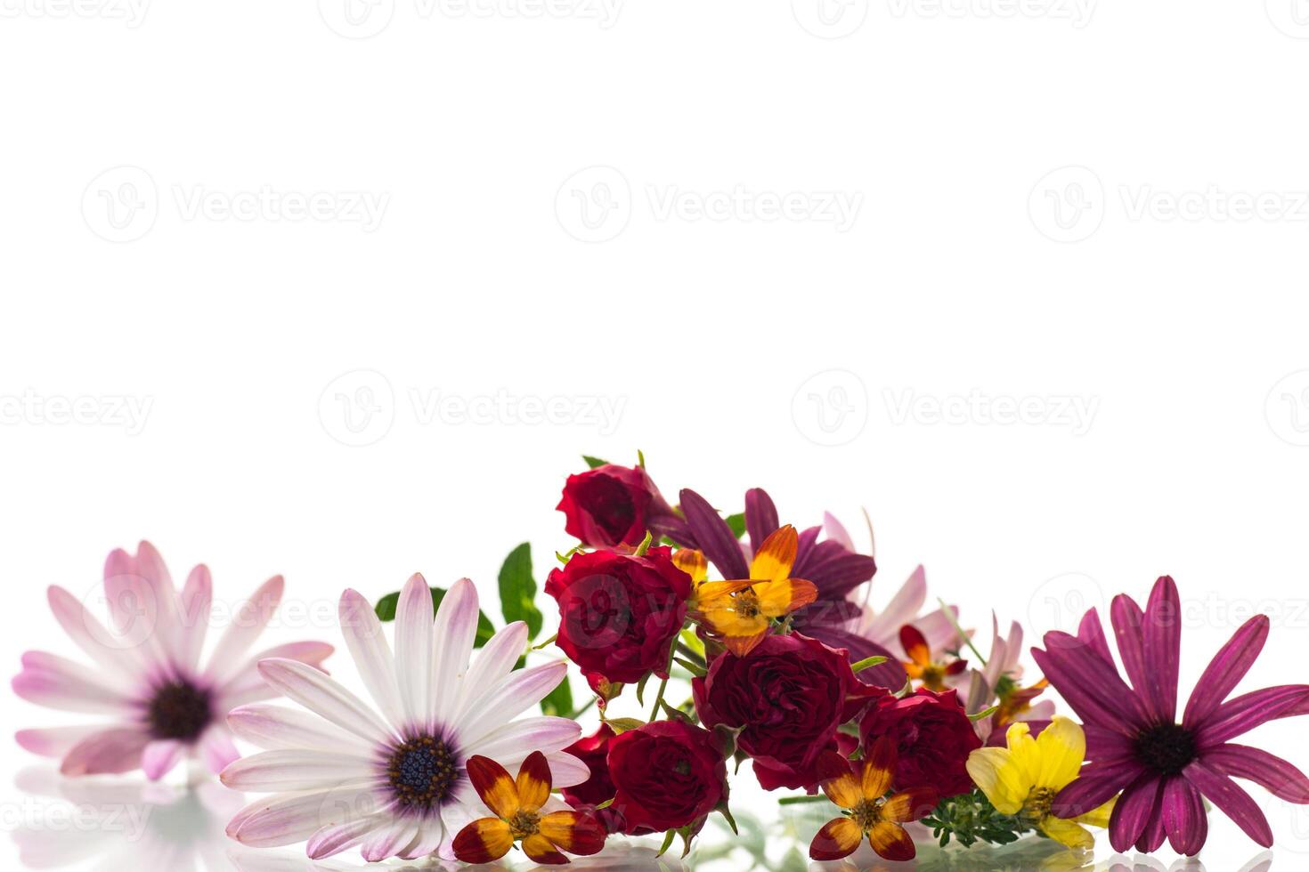 small bouquet of small multi-colored summer flowers photo