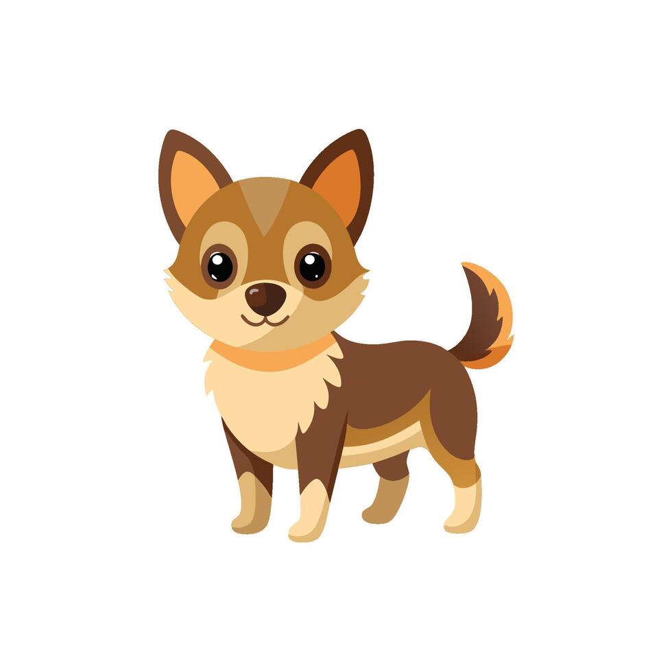 Cartoon dog with Happy expression on white background vector
