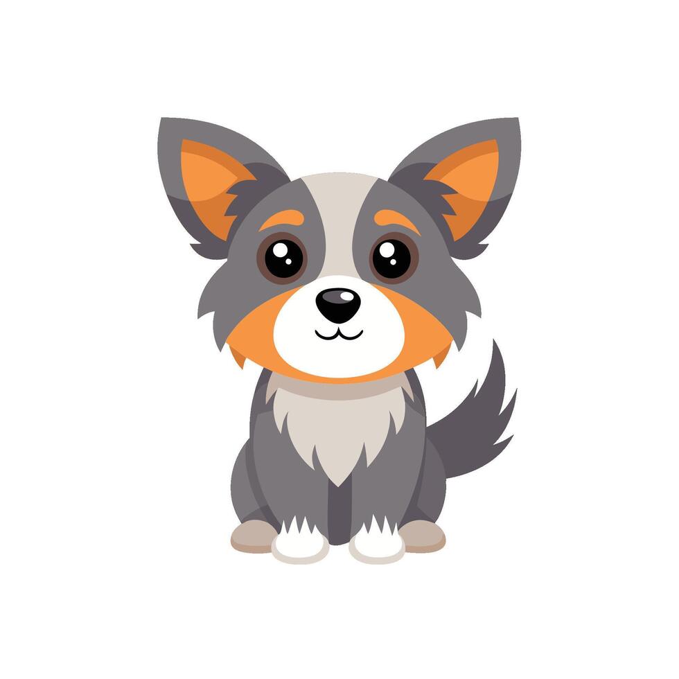 Cartoon dog with Happy expression on white background vector