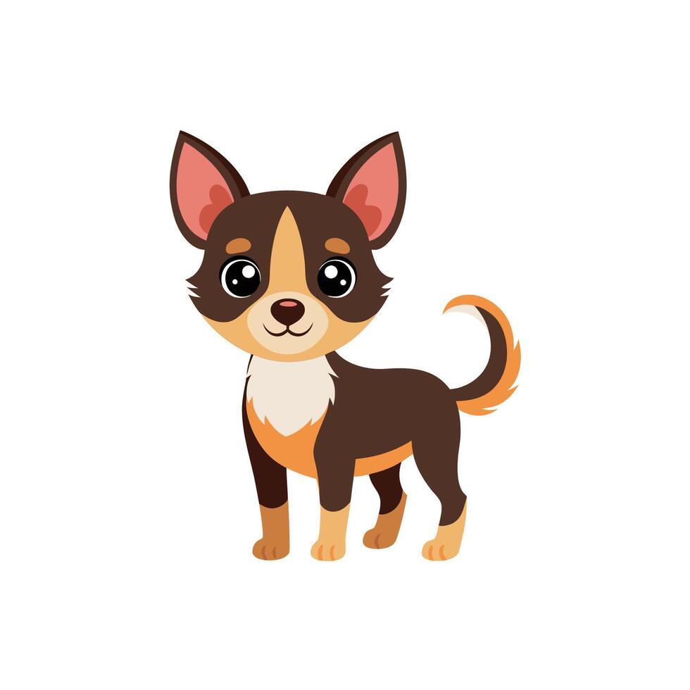 Cartoon dog with Happy expression on white background vector