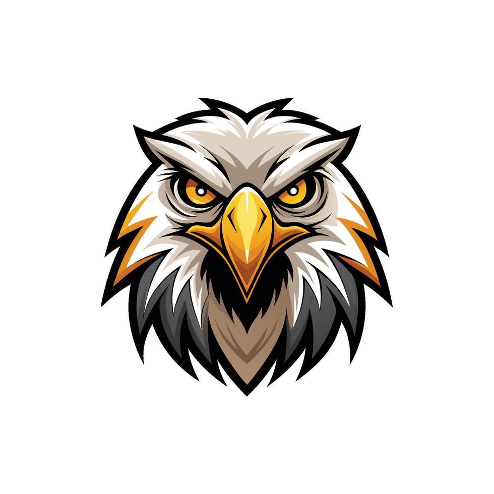 Eagle head logo on white background vector