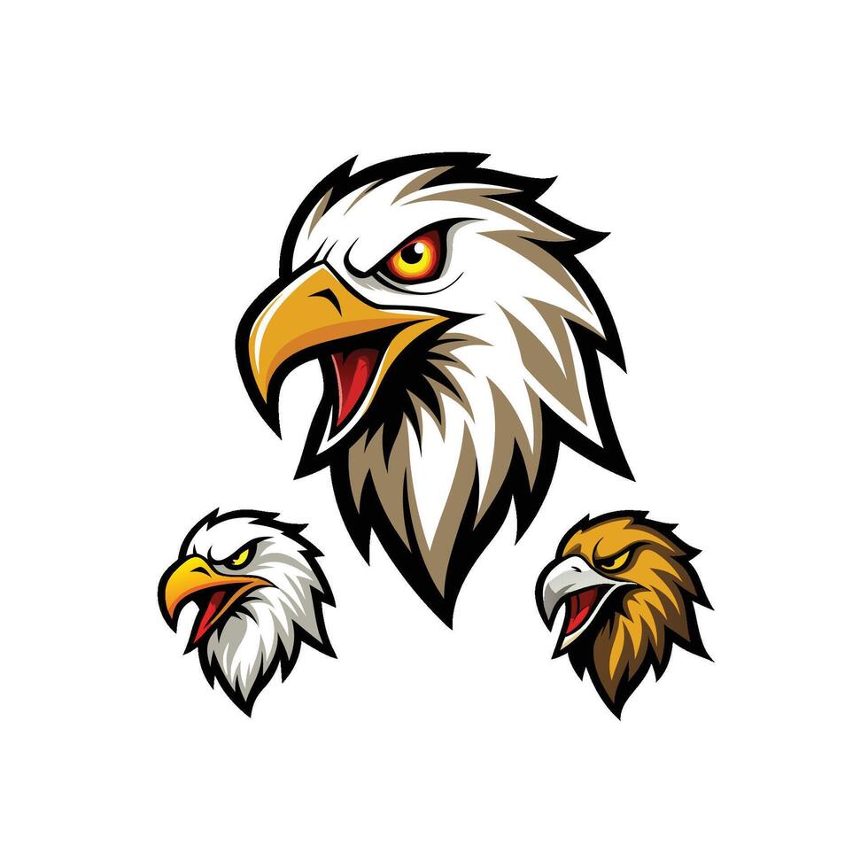 Eagle head logo on white background vector