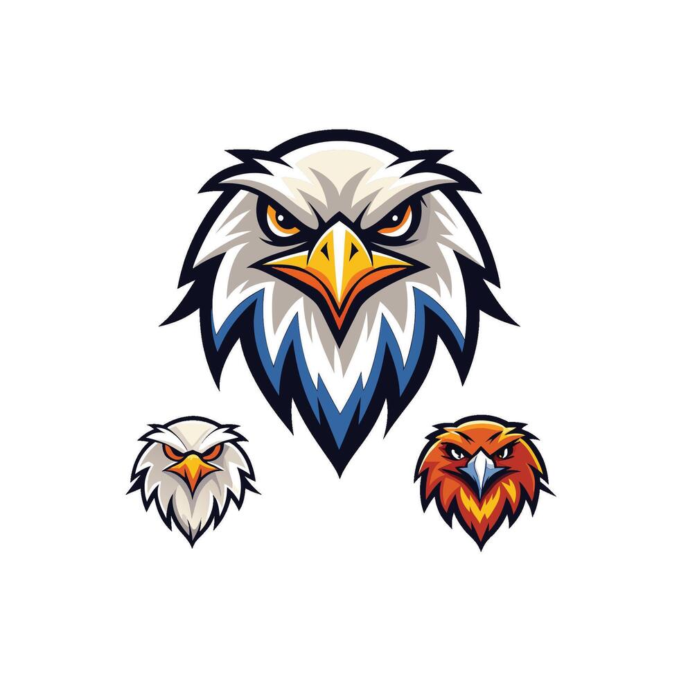 Eagle head logo on white background vector