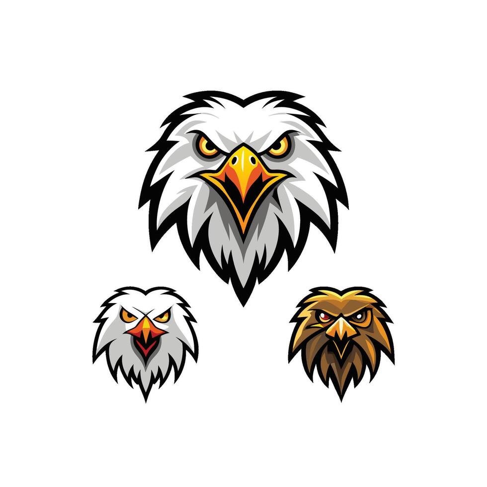 Eagle head logo on white background vector