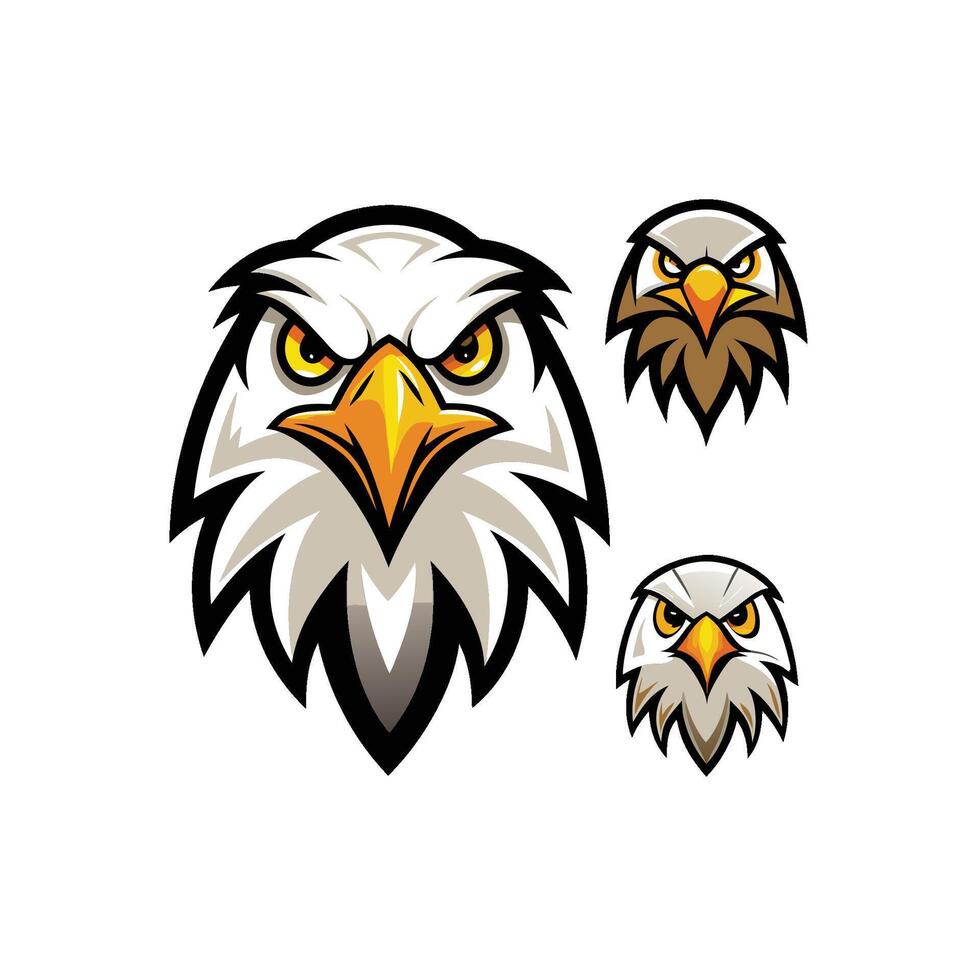 Eagle head logo on white background vector