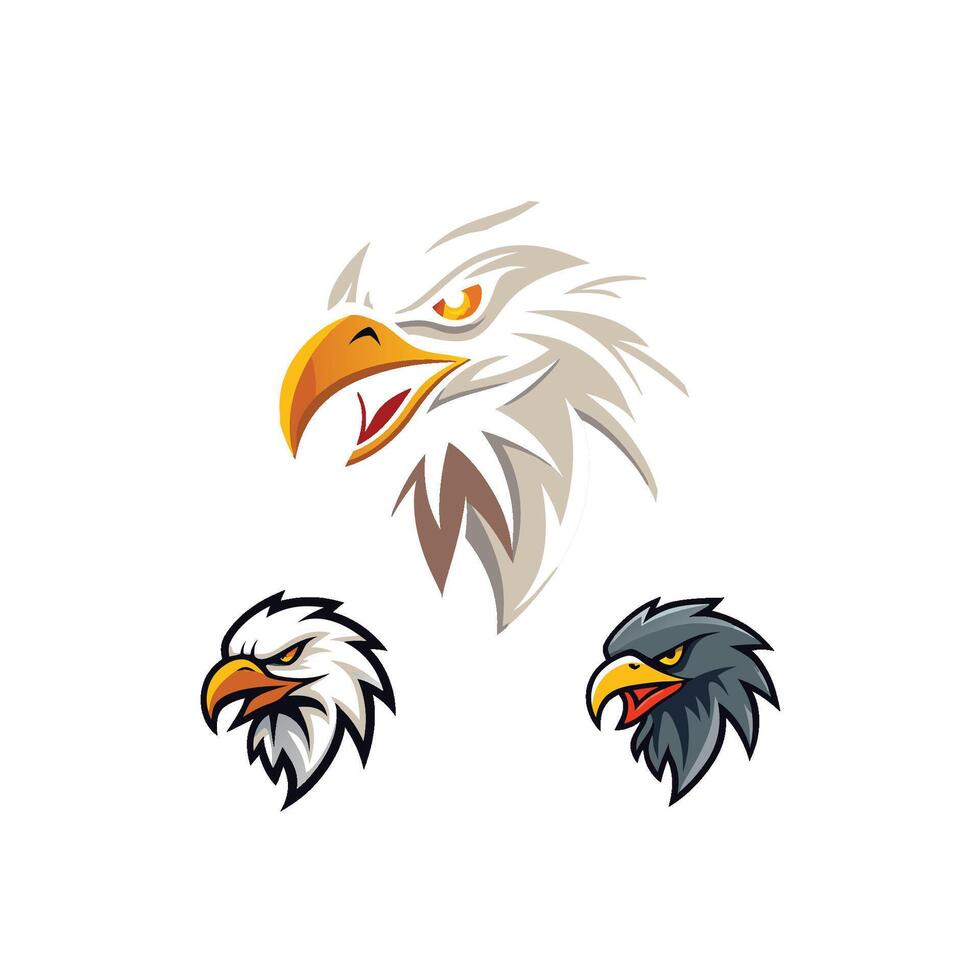 Eagle head logo on white background vector