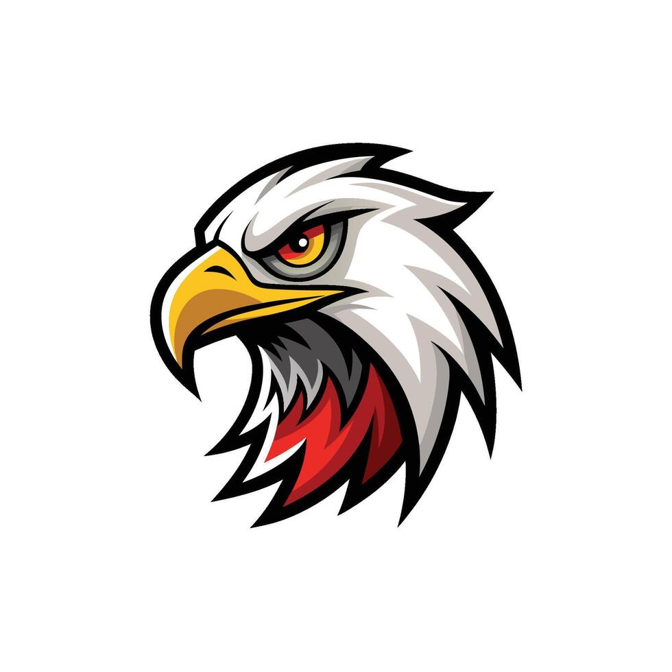 Eagle head logo on white background vector
