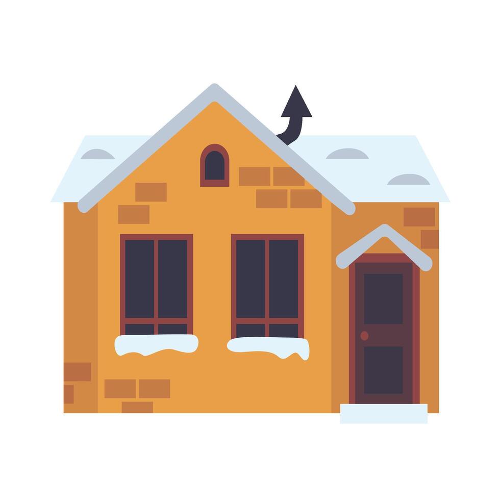 Snowy House Set vector