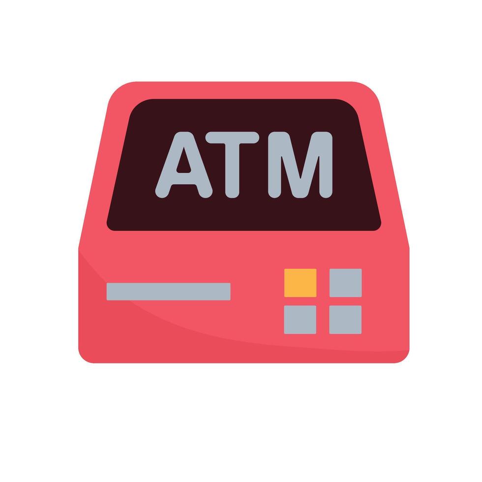 Financial Technology Set Machine ATM vector