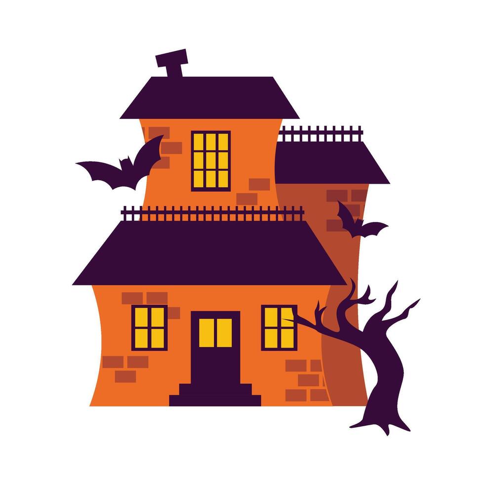 Halloween Haunted House Set vector