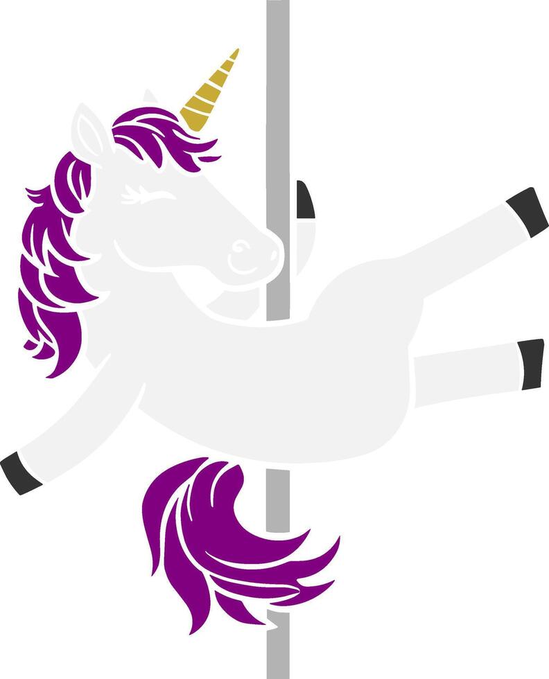 Pole Dancing Unicorn vector