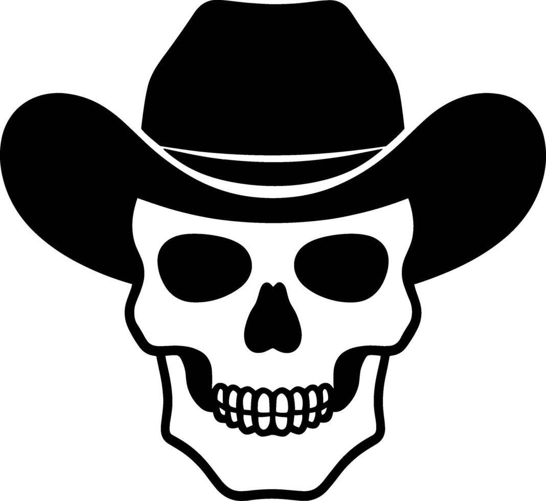 Skeleton Cowboy Skull vector
