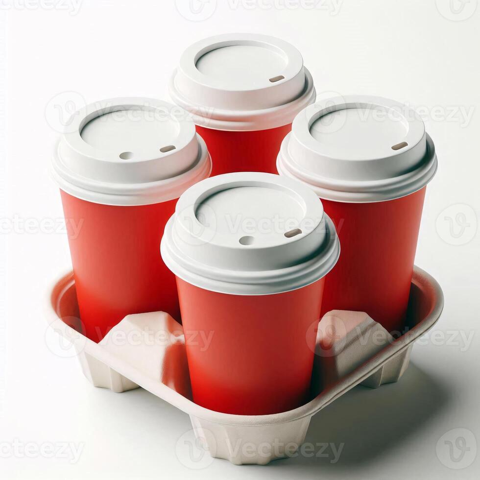 A vibrant array of colorful, transparent, and rainbow takeaway cup mockups on a white background, perfect for stock photos and branding