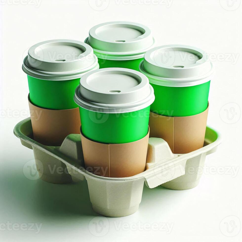 A vibrant array of colorful, transparent, and rainbow takeaway cup mockups on a white background, perfect for stock photos and branding