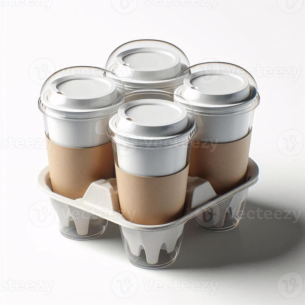 A vibrant array of colorful, transparent, and rainbow takeaway cup mockups on a white background, perfect for stock photos and branding