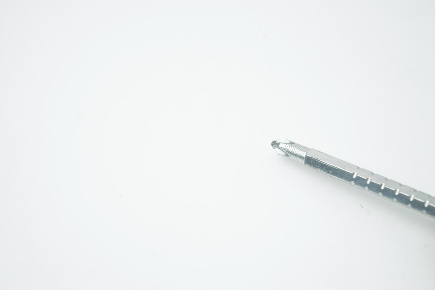 Closeup photo of a screwdriver on an isolated white background