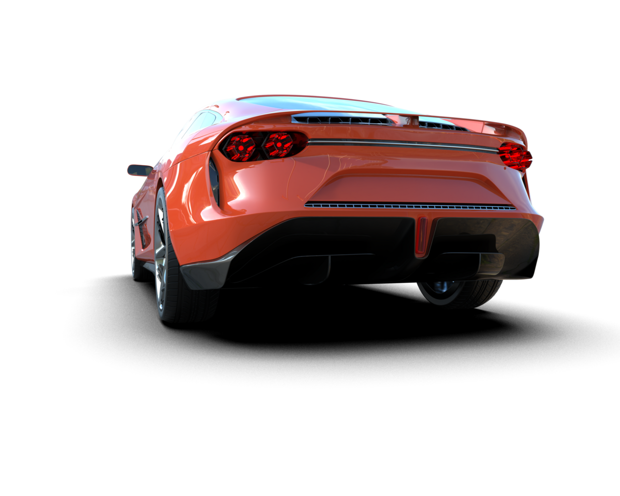 Realistic sport car isolated on background. 3d rendering - illustration png