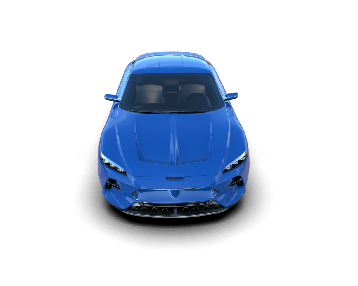 Realistic sport car isolated on background. 3d rendering - illustration png