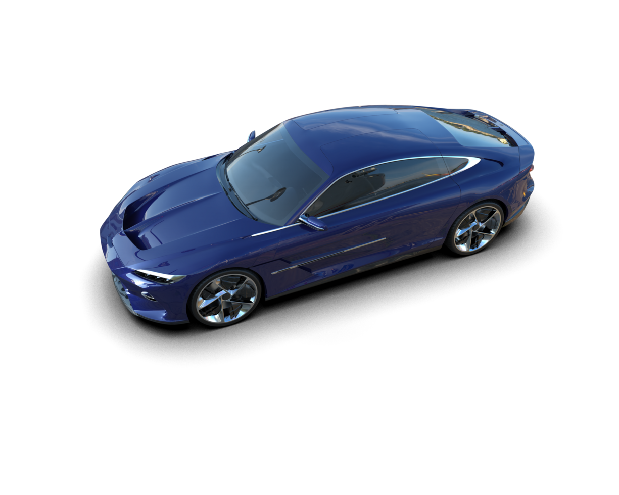 Realistic sport car isolated on background. 3d rendering - illustration png