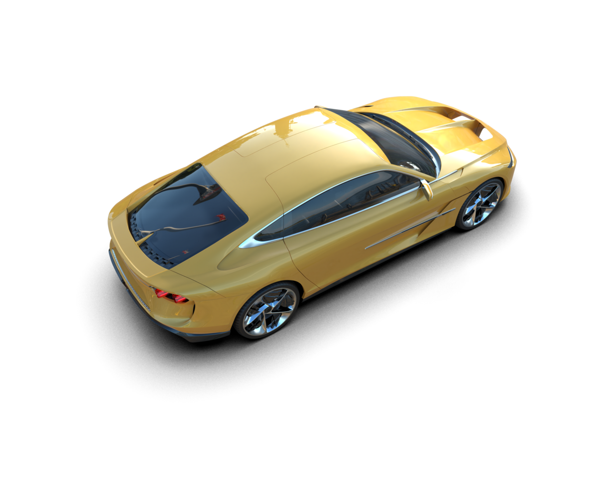 Realistic sport car isolated on background. 3d rendering - illustration png