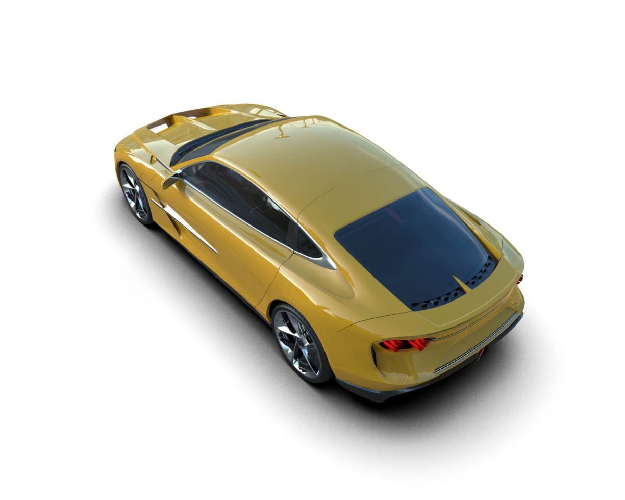 Realistic sport car isolated on background. 3d rendering - illustration png