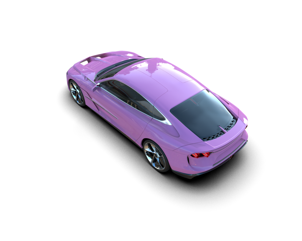 Realistic sport car isolated on background. 3d rendering - illustration png