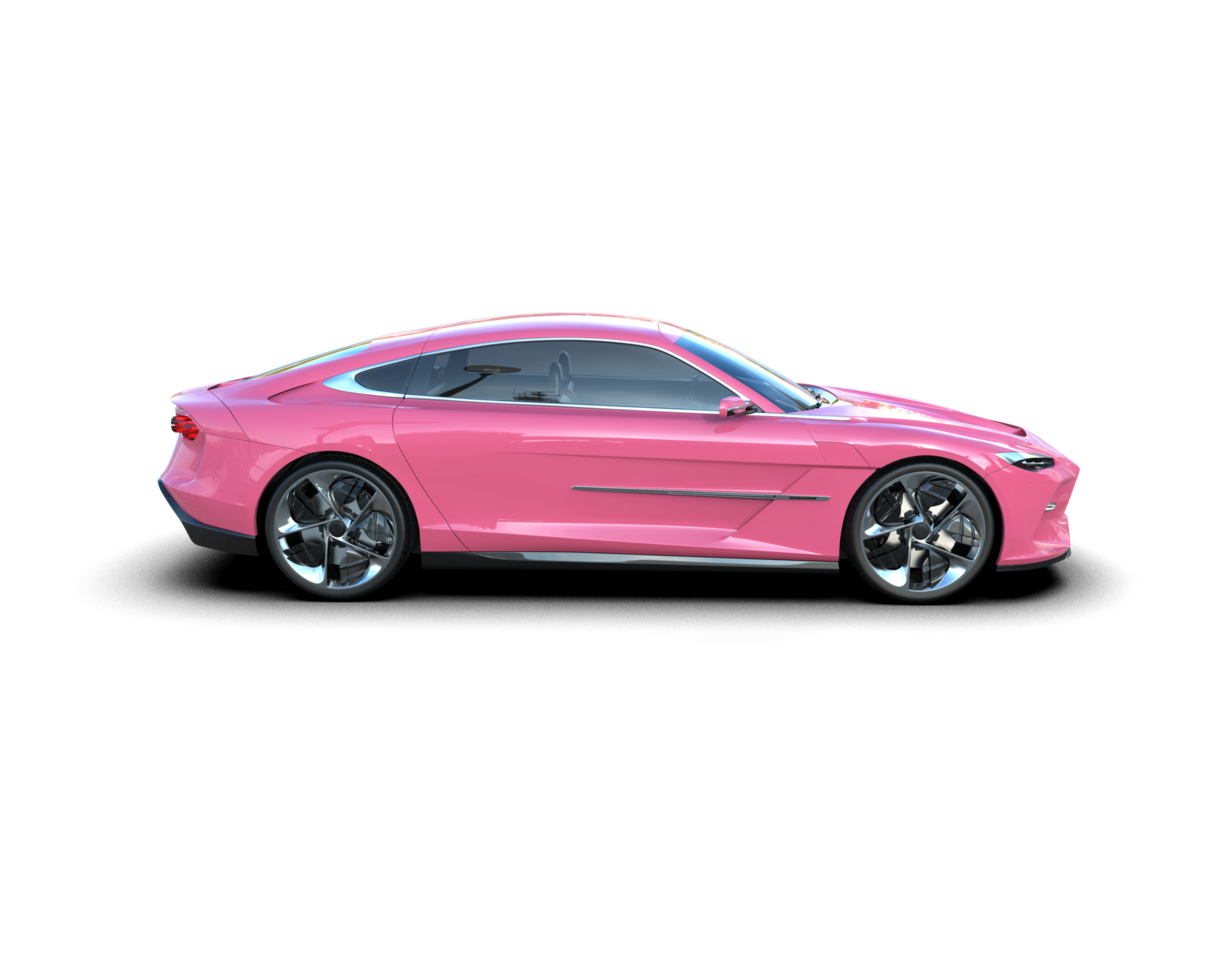 Realistic sport car isolated on background. 3d rendering - illustration png