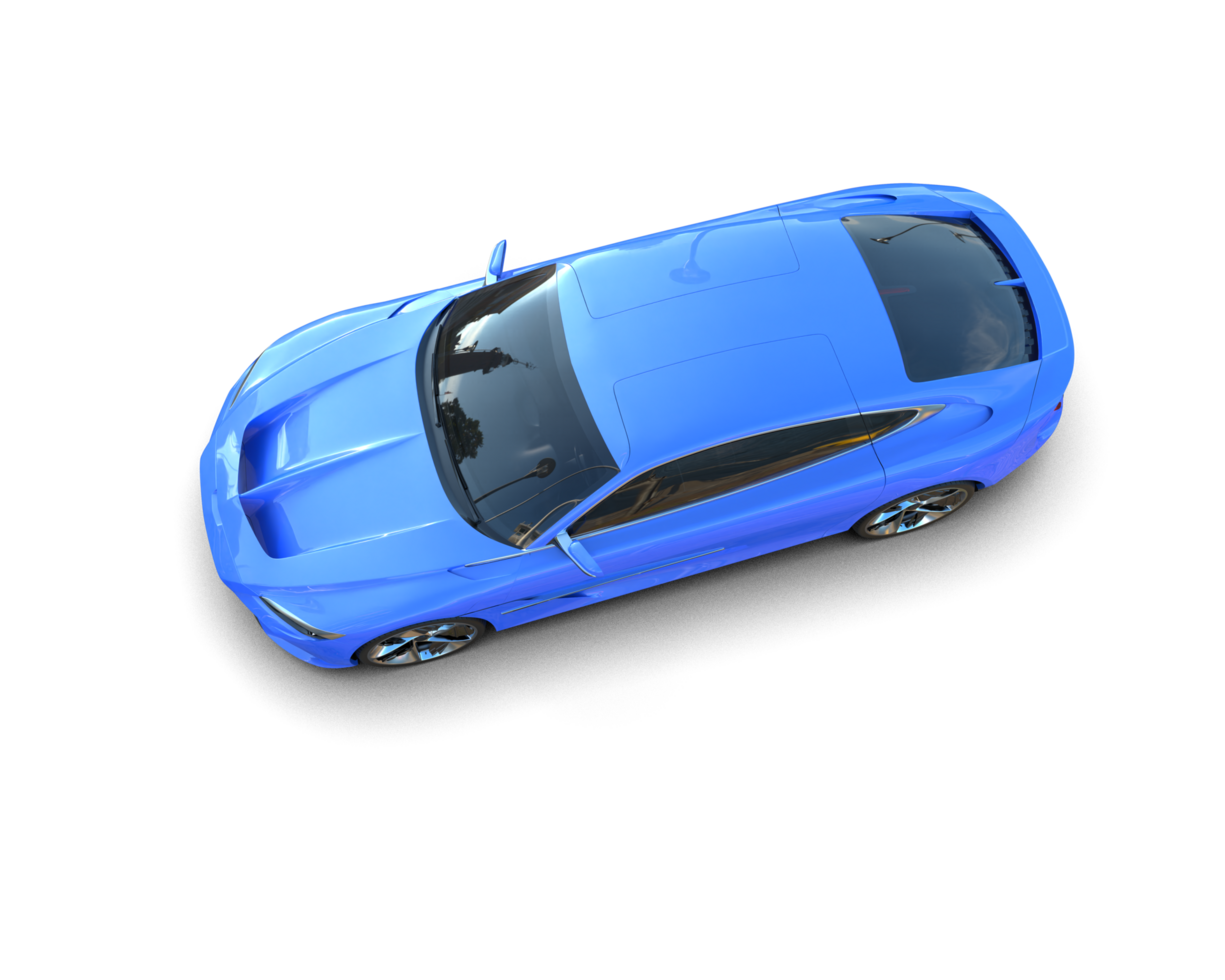 Realistic sport car isolated on background. 3d rendering - illustration png