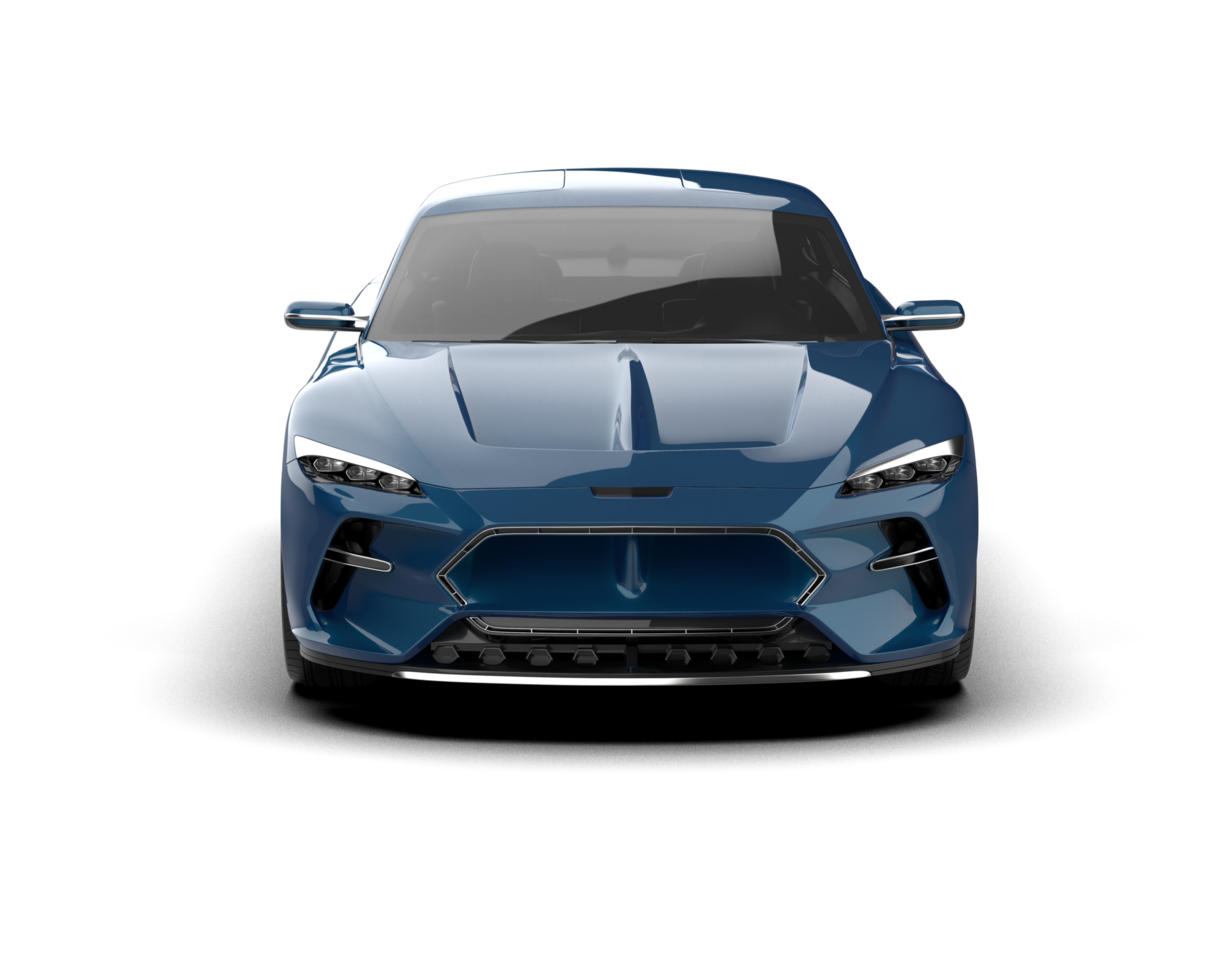 Realistic sport car isolated on background. 3d rendering - illustration png