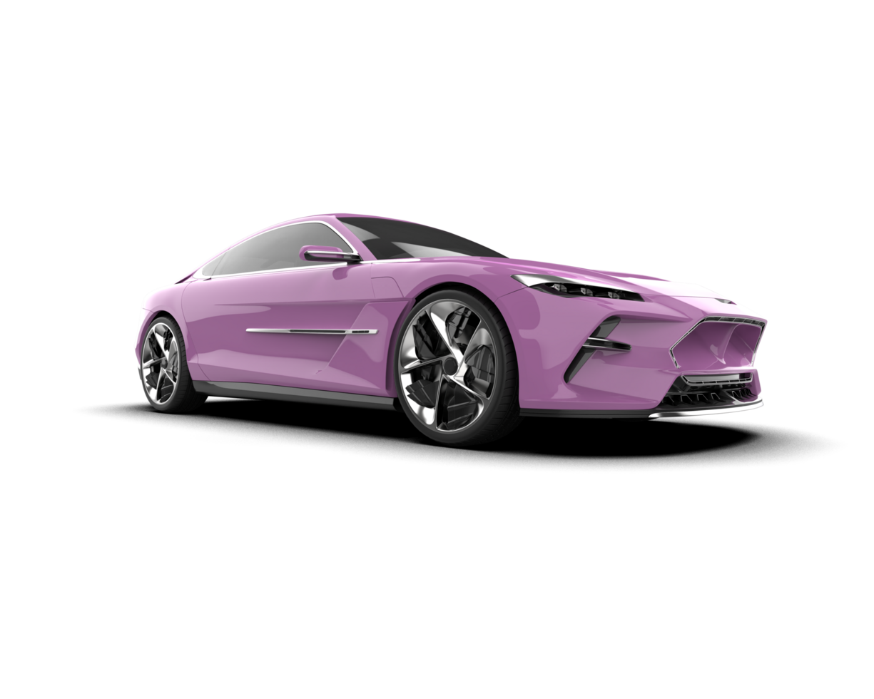 Realistic sport car isolated on background. 3d rendering - illustration png