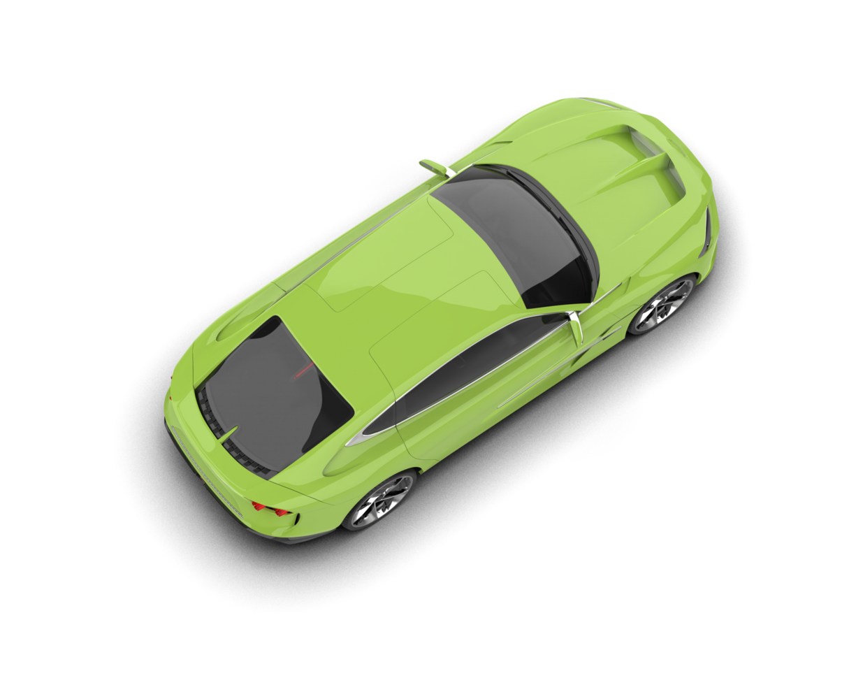 Realistic sport car isolated on background. 3d rendering - illustration png