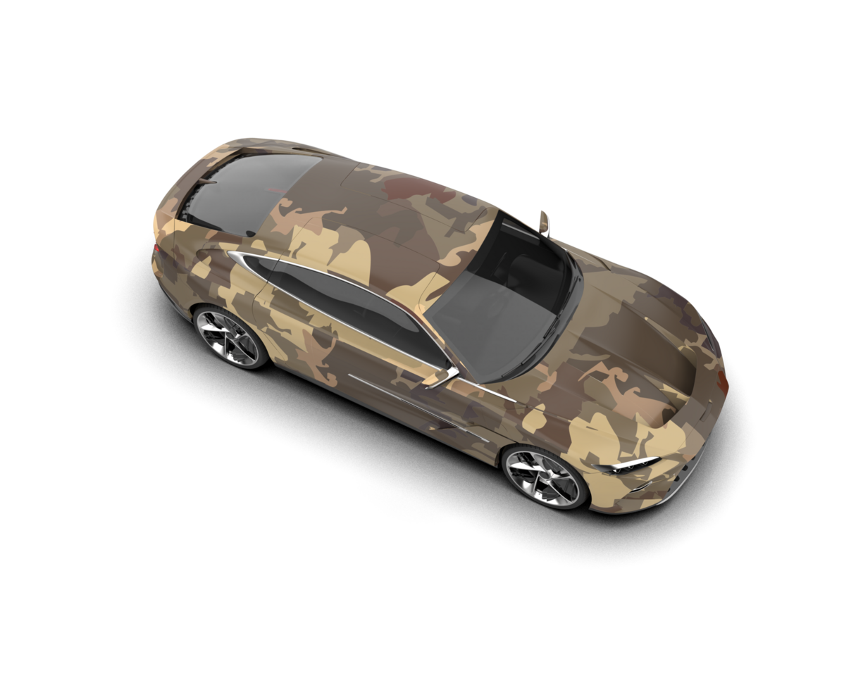 Realistic sport car isolated on background. 3d rendering - illustration png