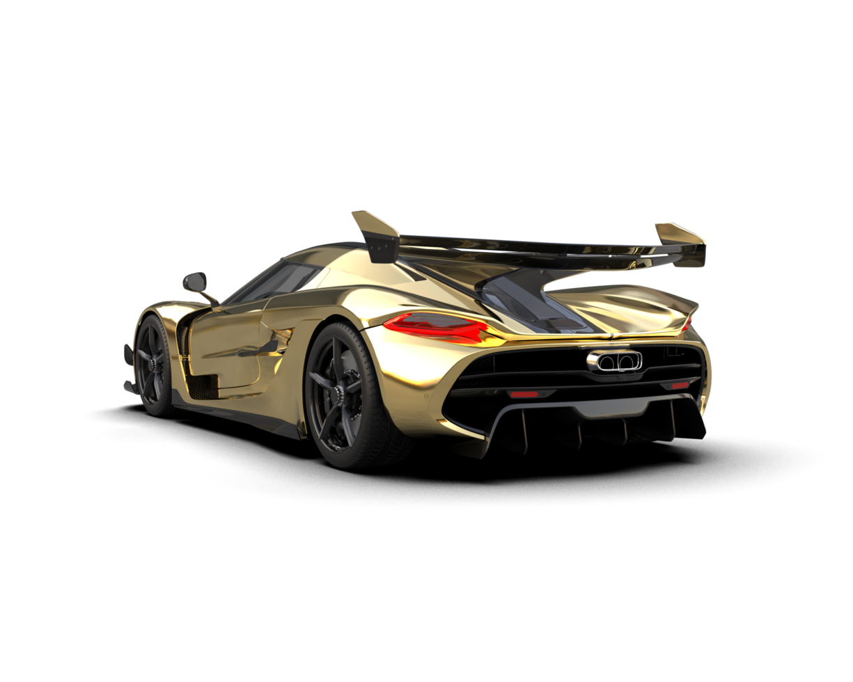 Realistic sport car isolated on background. 3d rendering - illustration png