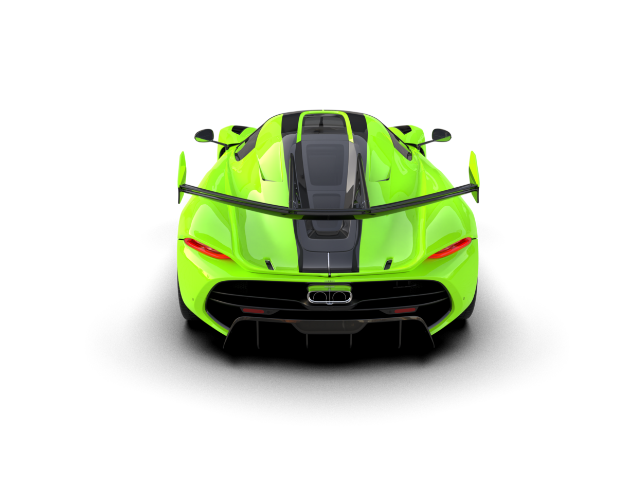 Realistic sport car isolated on background. 3d rendering - illustration png