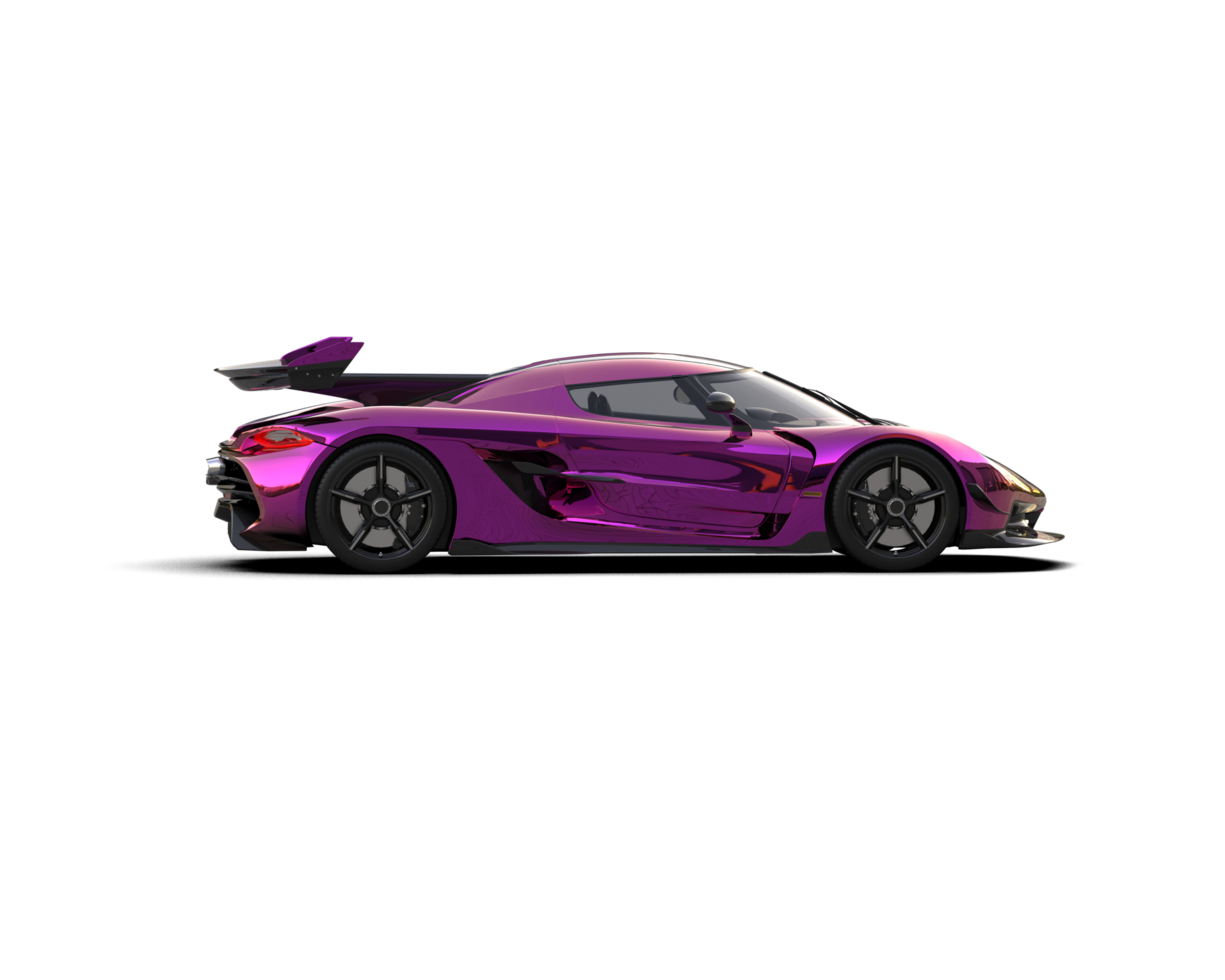 Realistic sport car isolated on background. 3d rendering - illustration png