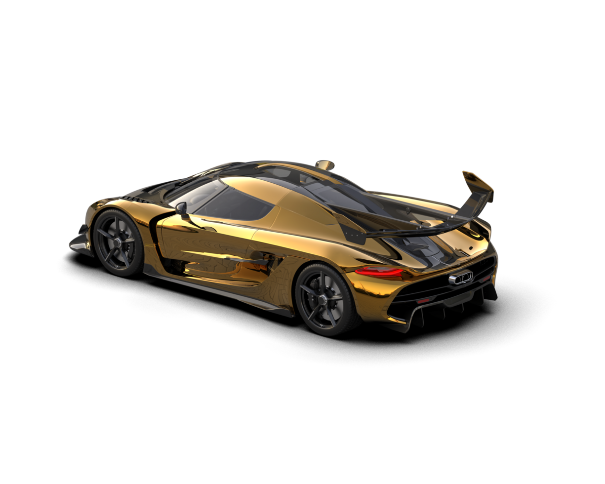 Realistic sport car isolated on background. 3d rendering - illustration png