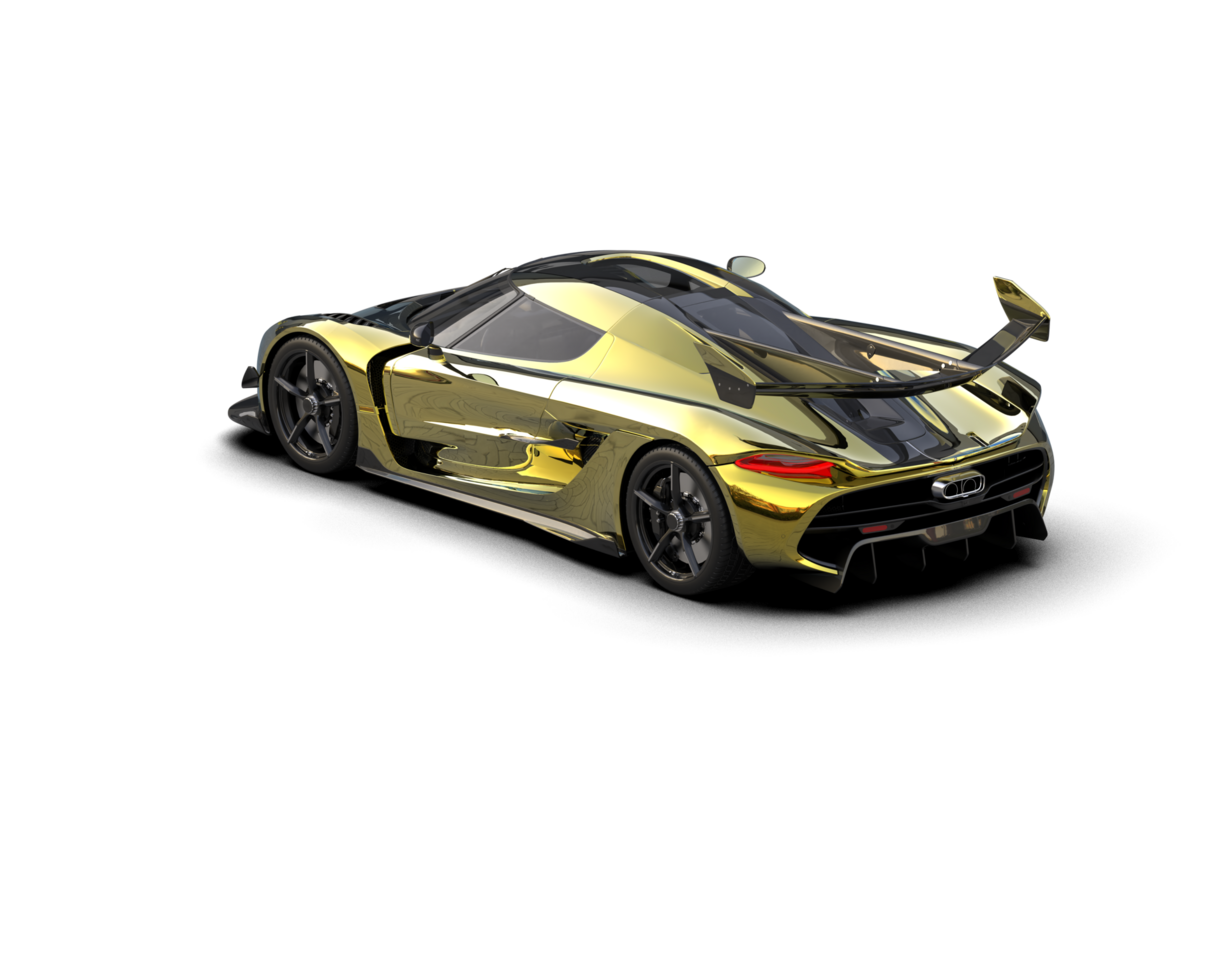 Realistic sport car isolated on background. 3d rendering - illustration png