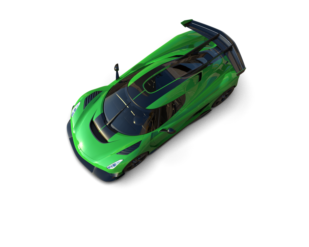 Realistic sport car isolated on background. 3d rendering - illustration png