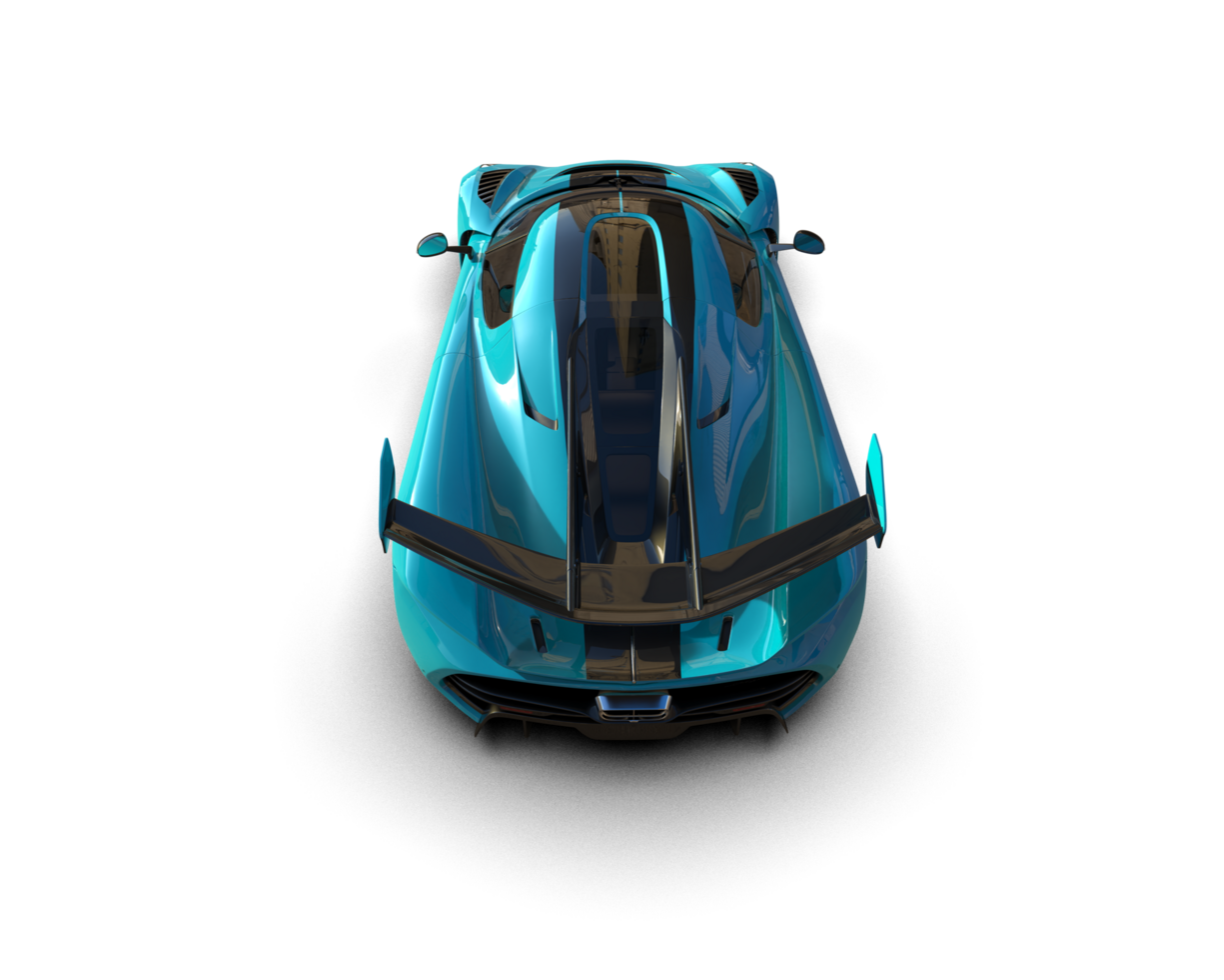 Realistic sport car isolated on background. 3d rendering - illustration png