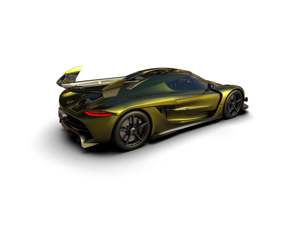 Realistic sport car isolated on background. 3d rendering - illustration png