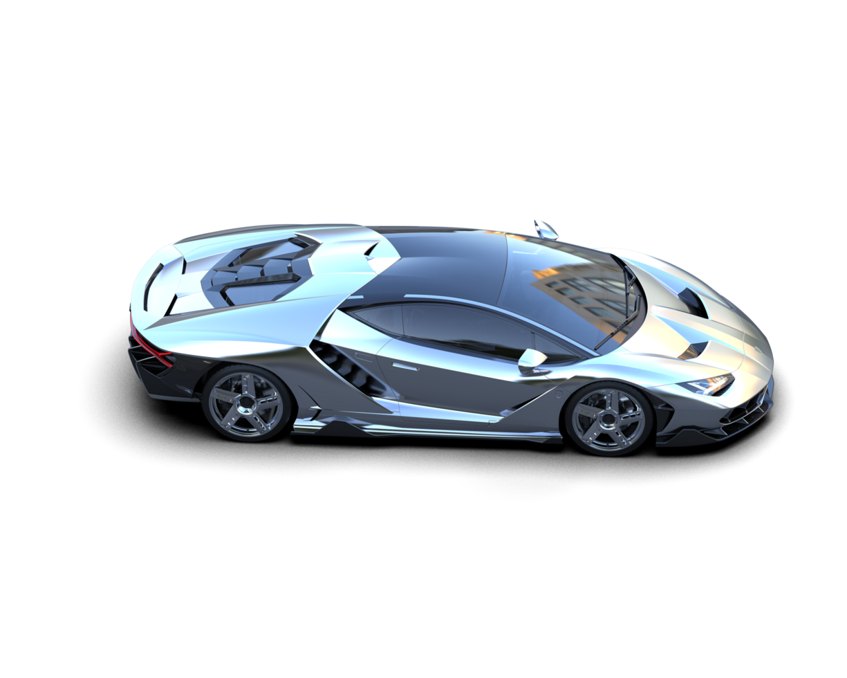 Realistic sport car isolated on background. 3d rendering - illustration png