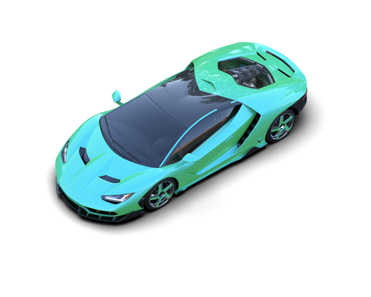 Realistic sport car isolated on background. 3d rendering - illustration png