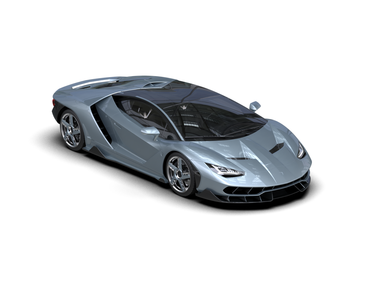 Realistic sport car isolated on background. 3d rendering - illustration png