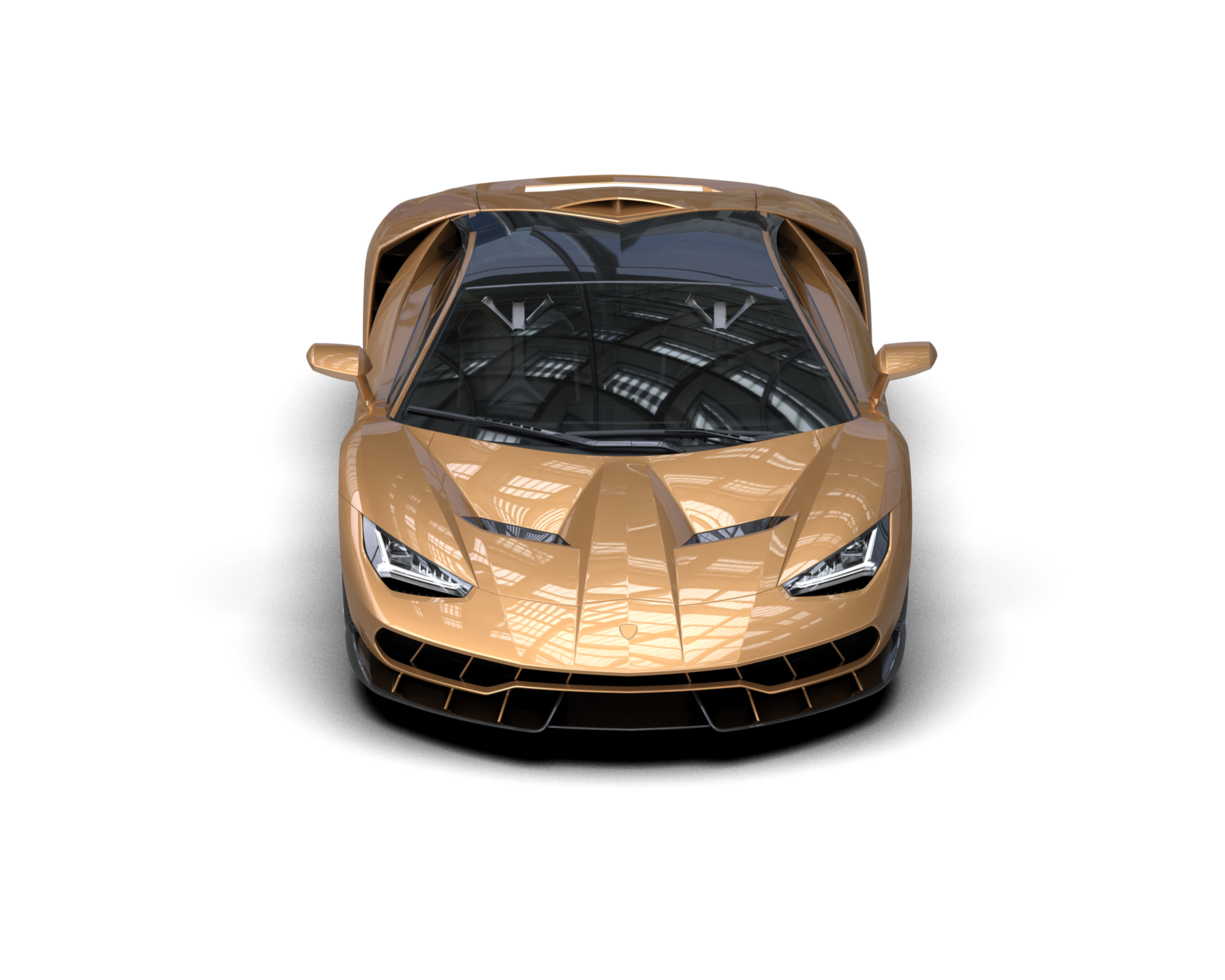 Realistic sport car isolated on background. 3d rendering - illustration png