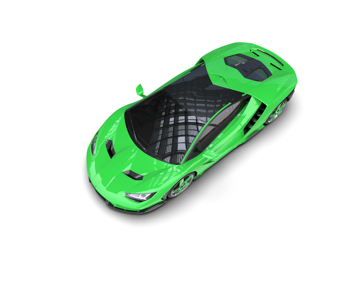 Realistic sport car isolated on background. 3d rendering - illustration png