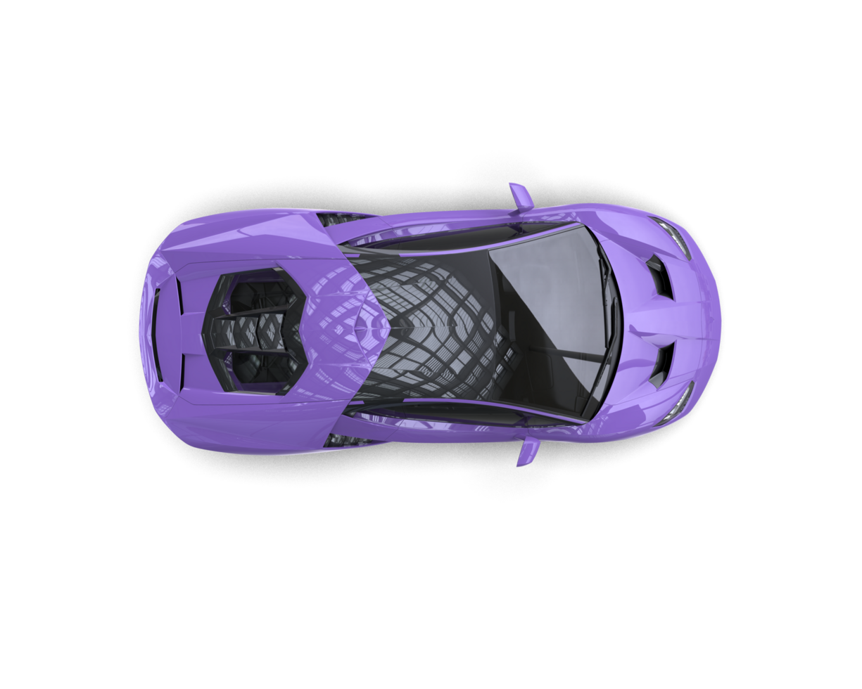 Realistic sport car isolated on background. 3d rendering - illustration png