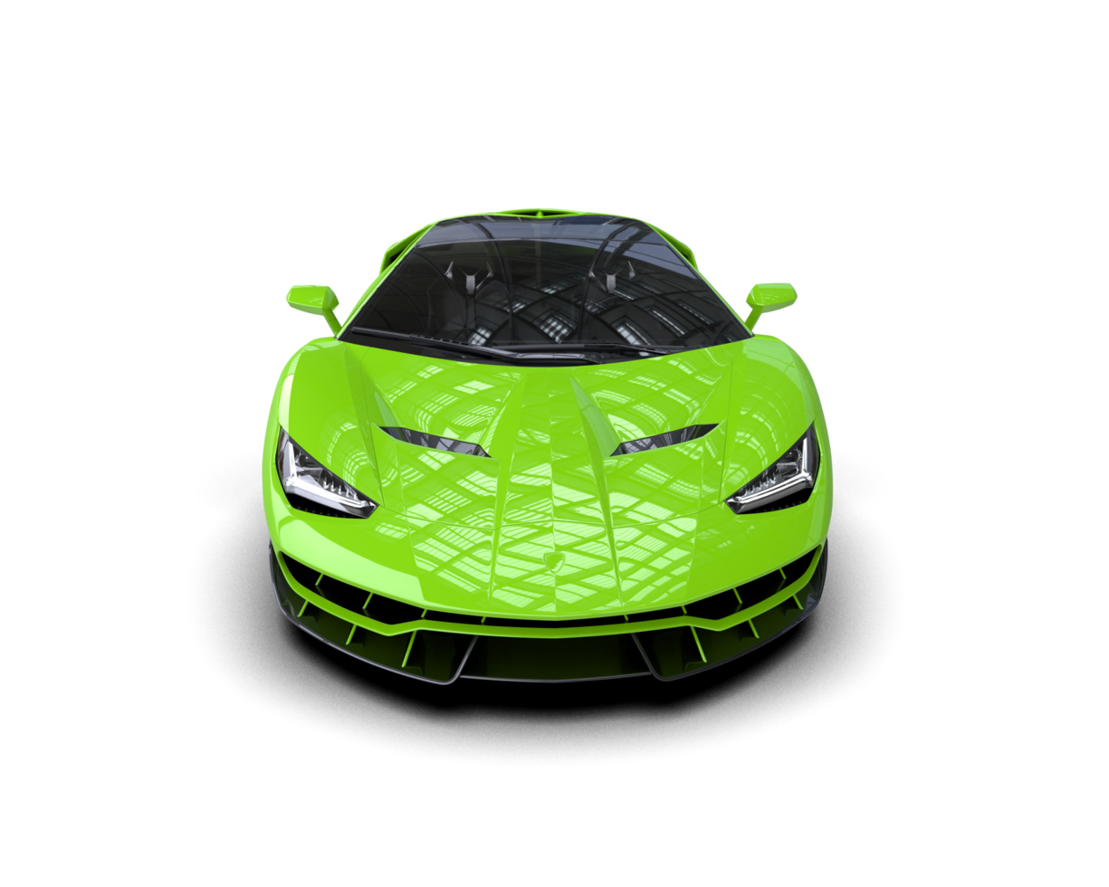 Realistic sport car isolated on background. 3d rendering - illustration png