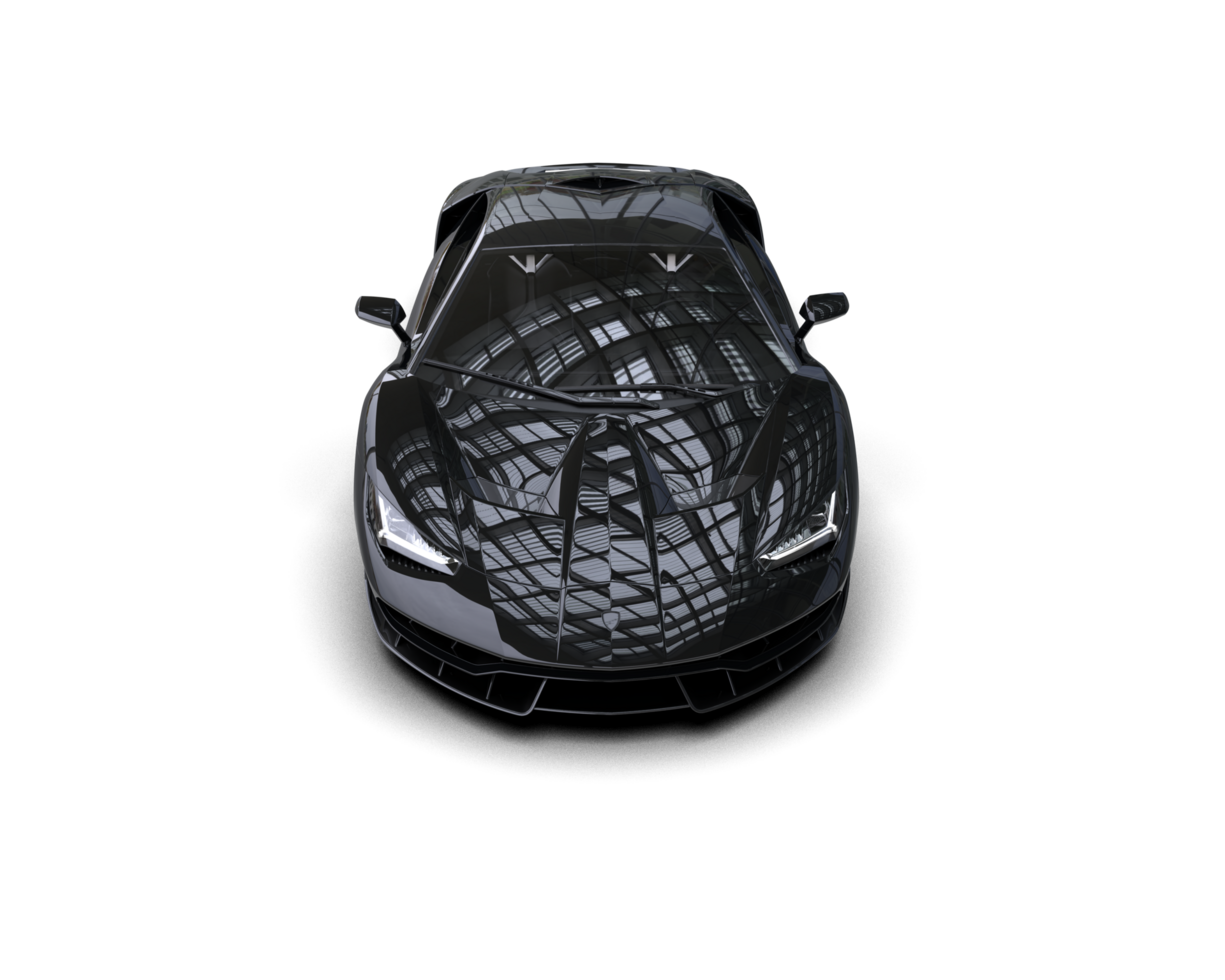 Realistic sport car isolated on background. 3d rendering - illustration png